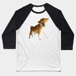 Lilly the Shiba Inu Smiling Airplane Ears Baseball T-Shirt